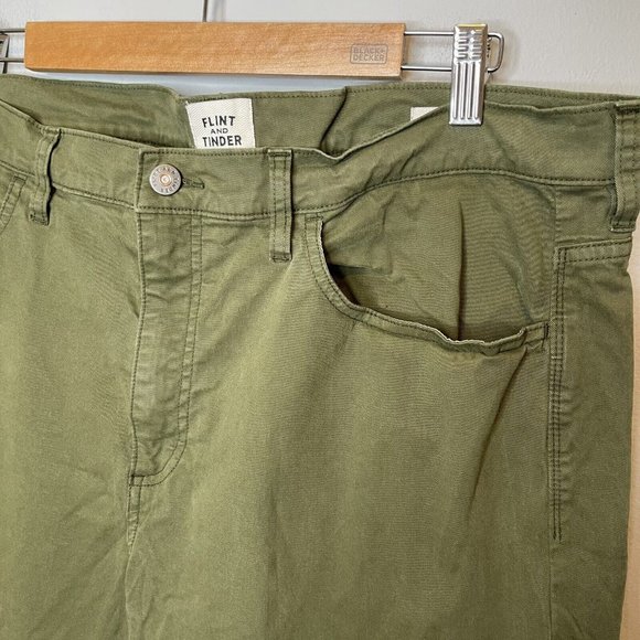 flint and tinder straight fit pants 38x25 Cropped Ankle green Men’s - Picture 3 of 6